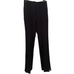 Anthropologie Black Side Slit Straight Trousers Pants Size 2 Photo 0