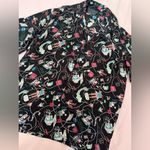 Nicole Miller  Y2K Black Multicolor Graphic Button Down Shir Photo 2