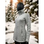 The North Face  Quilted Fleece Jacket‎ Women’s XS Gray Zip Up Photo 2