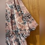 MELLODAY Layered Tiered Ruffle Chiffon Pink Paisley Lined Mini Dress Size XS Photo 5