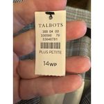 Talbots ‎ Women's Gray Plaid Blazer & Skirt Suit Set Size 14WP Blue Gray Plaid Photo 10