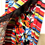 Multiples  Colorful Maxi Skirt Size L jersey knit stretch faux wrap Photo 3