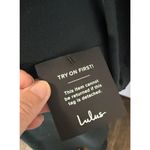 Lulus  NWT Sweater Dress Sz MED Rhapsodize Emerald Green Balloon Sleeve Bodycon Photo 8