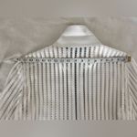 Ming Wang  Full Zip Mesh Jacket Women's  M White w/Black Trim
3/4 Sleeves Classic Photo 9