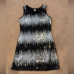 PINK COLLECTION Sequin Sparkle Mini Black Party Dress Size M Photo 7
