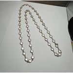 Swavorski Swarovski Swan Signed - Clear Faceted Crystal Gold Tone Necklace 36 Inch Photo 1