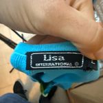 Lisa International Vintage Blue Crochet Hem Y2K Sweater Size L Photo 3