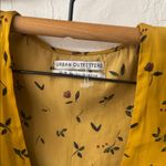 Urban Outfitters  Golden Yellow Floral V Neck Jen Button Down Mini Dress XS Photo 2