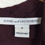 Diane Von Furstenberg  Carpreena Burgundy Lace Floral Sleeveless Dress Size 8 Photo 5