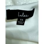 Lulus Mesh Midi Dress Swiss Dot Adjustable Tie Straps Side Zipper White XS NWOT Photo 7