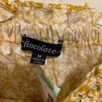 Papaya Chocolate Womens Tank Top M Medium Mustard Yellow White Daisies NWT Photo 2