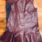 Say What? say what NWT faux leather ruffled Burgundy dress brand new size L Photo 5