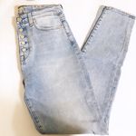 7 For All Mankind | High-Rise Button Fly Skinny Jeans in Vail size 27 Photo 9