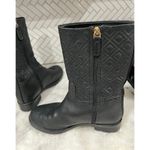 Tory Burch  Marion Quilted Short Boots Black Leather Women’s Size 9M Photo 3