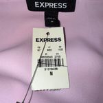 EXPRESS  Pink Twist Front Ruffle Peplum Long Sleeve V Neck Blouse NWT Medium Photo 6