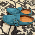Quoddy Suede Ring Aqua Leather Mules Slides Womens 6‎ Blue Moccasins Slip On Photo 4