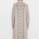 ZARA wool loose knit long sleeve duster cardigan sweater warm cozy weekend S Photo 4
