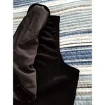 AQUA  Black Velvet One Shoulder Ruffle & Peplum Blouse Top Womens Size Small Photo 6