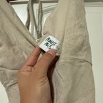 Princess Polly linen blend Cream Sleeveless Dress Photo 3