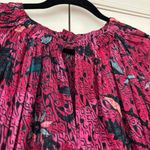Ulla Johnson Helia Ruched Print Cotton Midi Dress Pink Snapdragon Size 2 Cut Out Photo 6