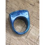 None Square Blue Resin size 8 Statement Ring In Gift Box Photo 1
