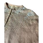 American Vintage Vintage Jo Ro Imports Angora Lamb Wool Beaded Sequin pink white Cardigan small Photo 9