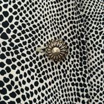 Leslie Fay Vintage  Belted Animal Print Dress Size 16P Button Up Photo 3