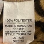 Constellation Prize Leopard Print Fleece Robe Hoodie Full Zip Long Size 2X Brown Photo 3