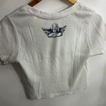 Boys Lie  White Tee with Red Floral Design Photo 2