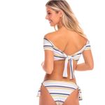 Cabana Del Sol  Swimsuit Stripe Bikini Size L NWOT Photo 6