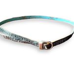 Fossil women’s 100% leather western turquoise rustic sz L studded belt beachy co Photo 3