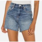 BLANK NYC Shorts Womens 26 Blue High Rise The Perry Mom Short Distressed Denim Photo 0