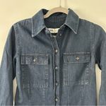 ZARA The Button Down Denim Dress Long Sleeve Shirt Dress Blue NWT M Photo 4