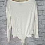 Paige Boatneck Long Sleeve Bodysuit Womens Size XS White Off Shoulder Photo 2