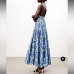ZARA  printed maxi dress blue white boho formal summer  halter floral blogger fav Photo 5