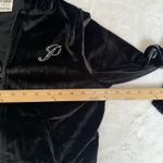 Victoria's Secret PINK Y2K   Cropped Velour Zip Hoodie Gray Small Rhinestone Logo Photo 4