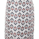 Ann Taylor 🦎White Geometric Print Brunch Straight Skirt🌵 Photo 0