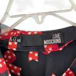 Love moschino  Black Red Bow Print Bow Neck Tie Dress size 12 Photo 3