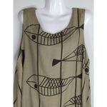 India‎ Boutique Fish Print Grayish Green Dress OS NWT Artsy Coastal Nautical Size undefined Photo 1