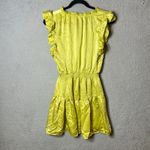 Steve Madden  Dress Womens S‎ Golden Lime Prairie Dreams V Neck Mini Dress NEW Photo 2