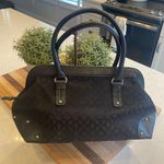 Relic Vintage Leather and Fabric Frame Pocket Satchel Bag Purse Handbag Studded Photo 4