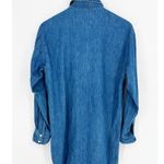 GRLFRND Mariana Button Down Western Snap Front Denim Shirt Dress Blue Women's XS Photo 3