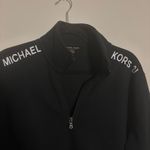 Michael Kors Black Quarter Zip Long Sleeve Pullover Sweater Photo 1