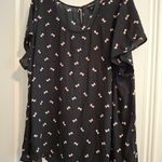 Torrid  Sz 4 Black and Pink Bow Patterned Women's Top Photo 2
