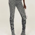 Retrofête retrofete Ruched Leg Skinny Pants Houndstooth Plaid Photo 9