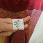 ABS Allen Schwartz ABS By Allen Schwartz Brocade Red Floral Dress Size 12 Formal Regal Fancy Photo 3