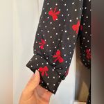 Vintage Miss Oops of Cali Red Bow Polka Dot Pinup Retro Rockabilly Dress Size M Black Size M Photo 5