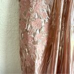 Savanna Jane Womens Shirt Blouse Metallic Pink Floral Embroidered Size Large Photo 6