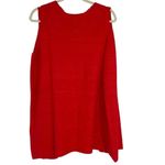 Jessica London RED CROCHET KNIT CARDIGAN STYLE VEST SIZE 12 Photo 2