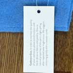 J. McLaughlin  Cabot Sweater Small NWT $248 100% Cashmere‎ Turtleneck Blue Solid Photo 4